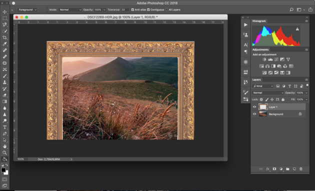 Как в Фотошопе сделать рамку вокруг фотографии