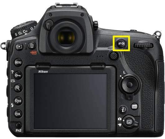 Кнопка AF-ON на Nikon D850