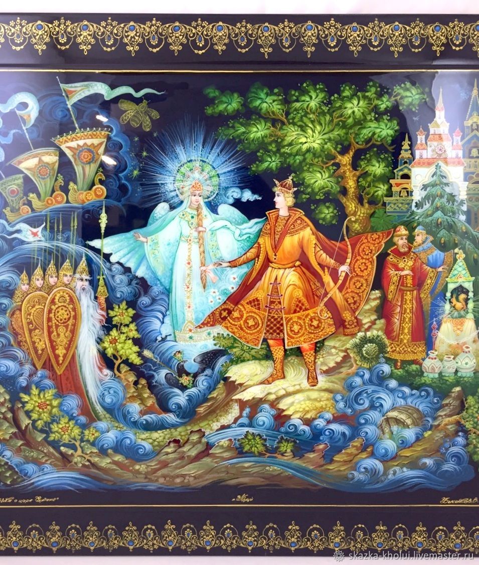 3b5766e32005835dc7d67a595av7 mixed technique the tale of tsar saltan decorative panel mini