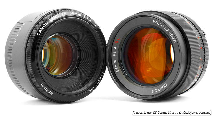 Canon Lens EF 50mm 1:1.8 II и Voigtlander Nokton 58mm F1.4 SL N/AI-S